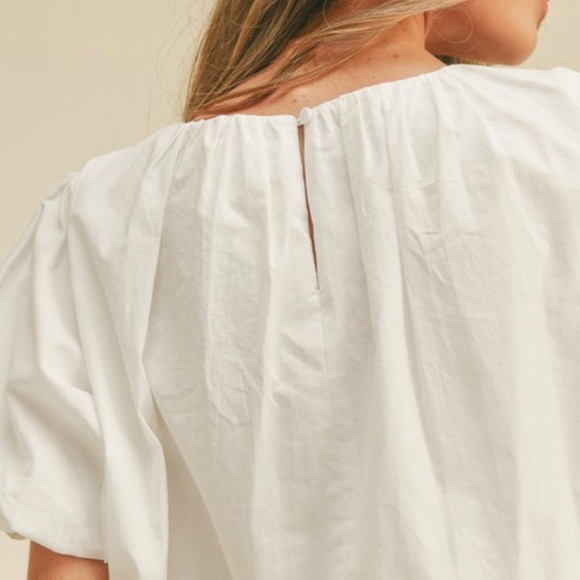 White bubble blouse new - Picture 3 of 6